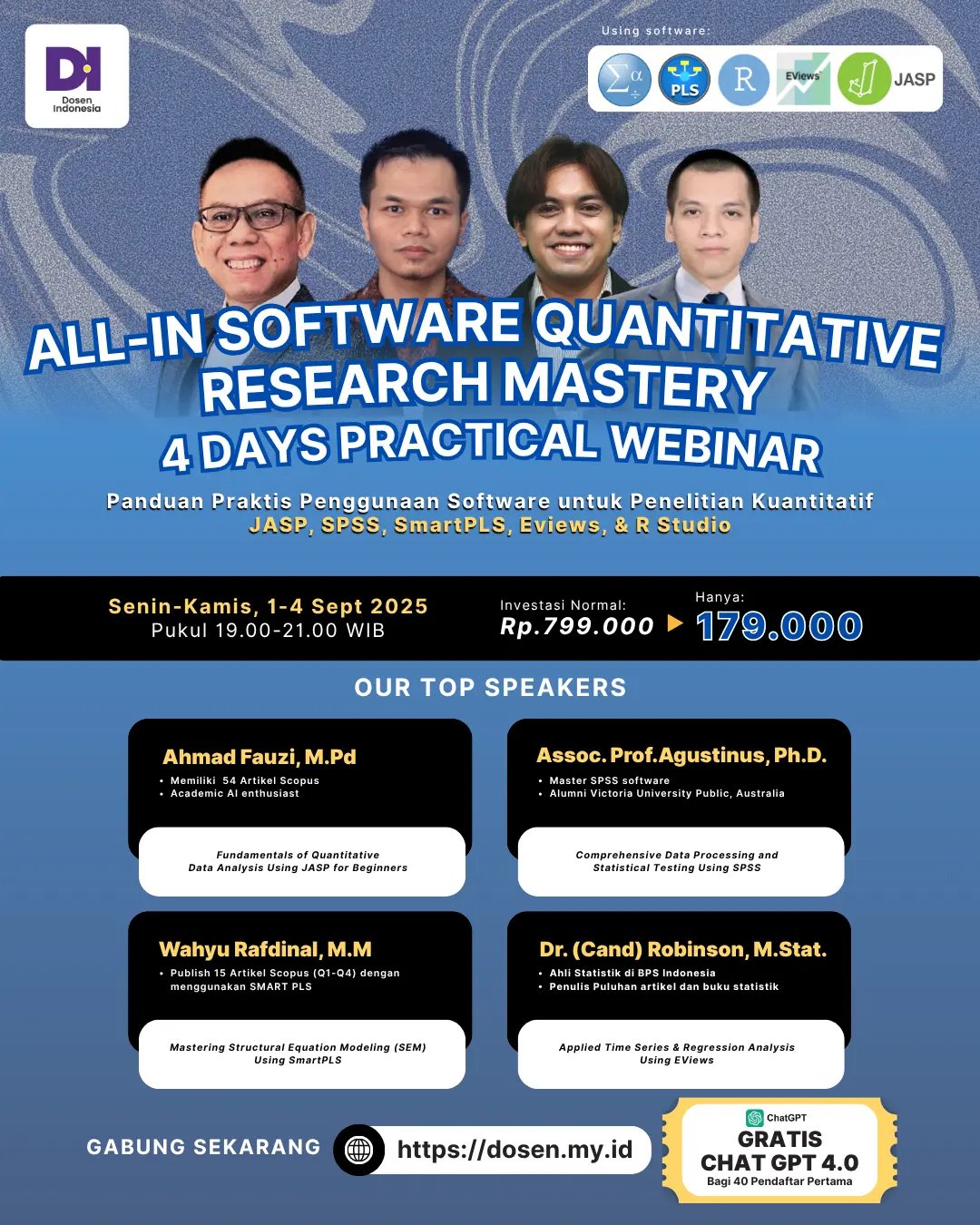 ALL-IN SOFTWARE QUANTITATIVE RESEARCH MASTERY 4 DAYS PRACTICAL WEBINAR